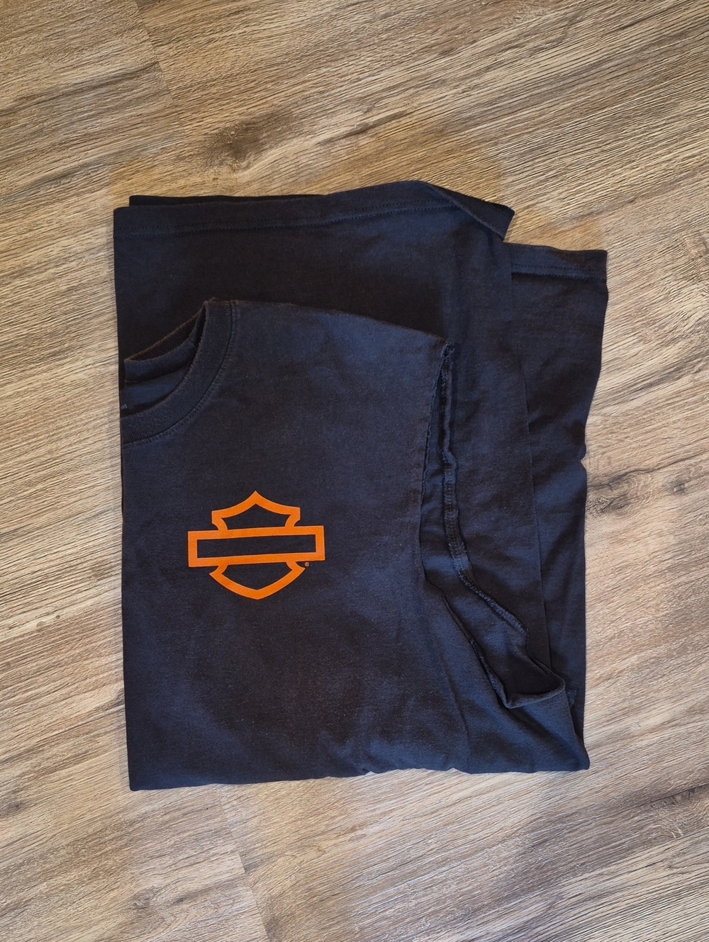 Harley-Davidson Black Sweatpants with Orange Shield Emblem